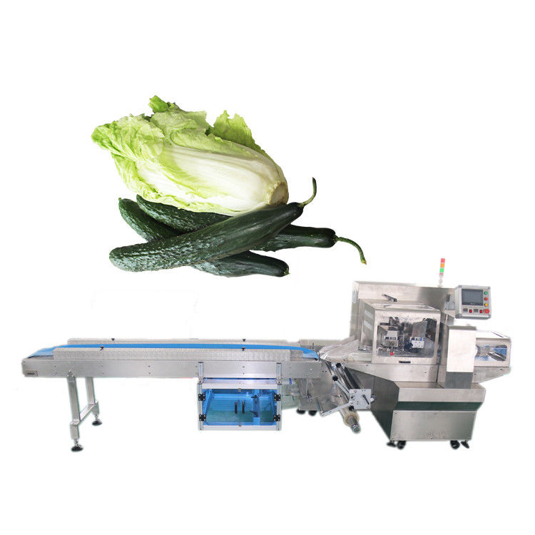 Three Servo Motors CE Vegetable Cucumber Wrapping Machine