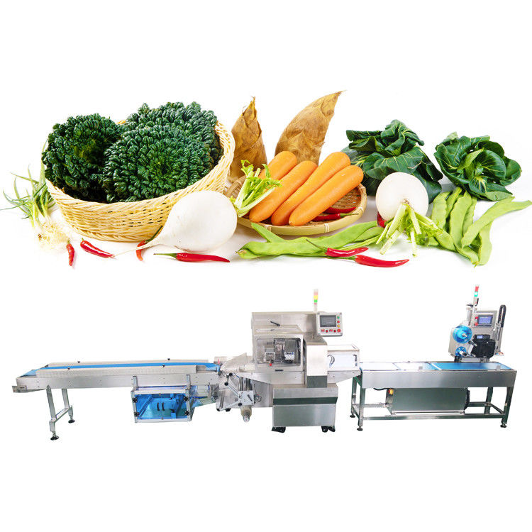 50bags/Minute Pillow Broccoli Vegetable Wrapping Machine
